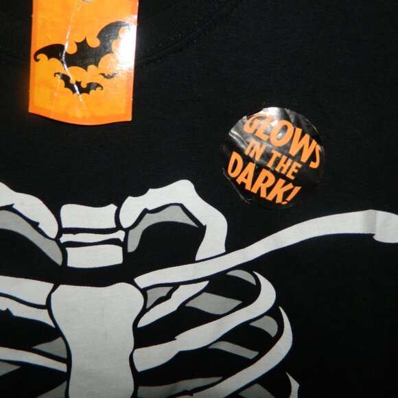Fruit of the Loom Glow in the Dark Skeleton T Shirt Sz XL (RR-20) - Picture 2 of 4